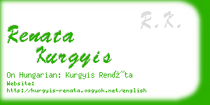 renata kurgyis business card